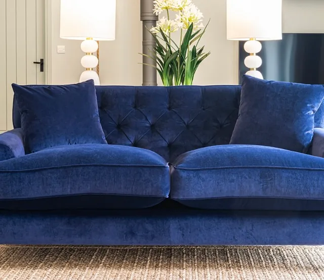 blue sofa